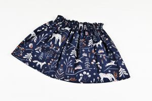 Falda estampada Reno navy